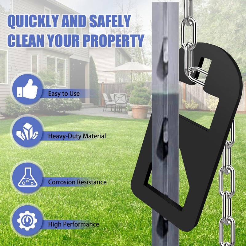 TNCZHYLX T Post Puller Fence Post Puller, Farm Equipment Tractor Accessories, Use Different Chains S Hooks Jacks Tractor Buckets from (Black) - Image 4